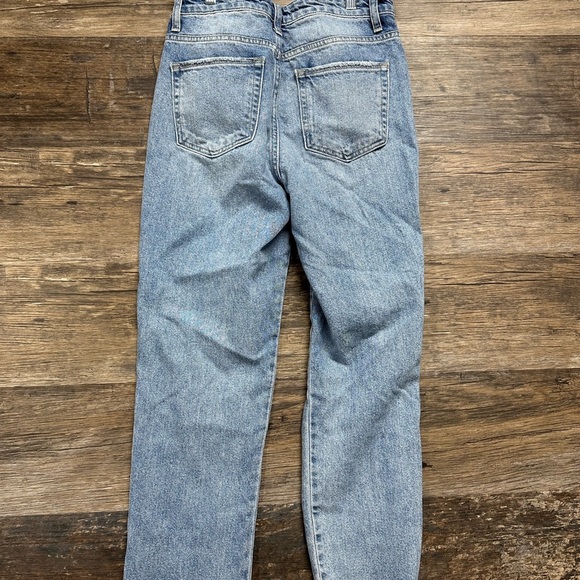 Flying Monkey Blue Boyfriend Jeans with Distressed Details - Picture 2 of 7